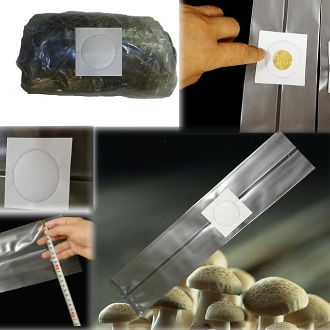 SUCOHANS Mushroom Bags All in One Mushroom Grow Bag Farm-Mushroom Spawn Sealable Spawn Myco Bags,Large Size 8" X 5" X 19",0.2 Micron Filter, 3 Mil Polypropylene,for Substrate Autoclavable (100)
