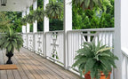 2 Pack Artificial Fern for Outdoors 33" Fake Boston Ferns Large Artificial Plants Faux Ferns for Front Porch Halls Indoors Gardens Churches Window Box Decorating