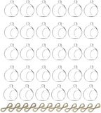 Nuptio 36 Pcs Hanging Tea Light Candle Holders Mini Glass Candle Holder 2.36" Diameter Baubles Globe Garden Ornament, Tealight Holders for Christmas Halloween Wedding Party Decorations for Reception