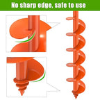 Insaga Threaded Auger Drill Bit Pro, 3.5''x32'' Garden Earth Auger with Self-Tapping Screw & Reinforced Weld, 3MM Heavy Duty Spiral Drill Bit for Drill,for Bulbs Flowers Plants Post Hole Digger