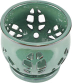 W&W Orchid Pot with Holes and Saucer for Repotting, Green, 6.5"