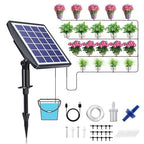 Solar Automatic Drip Irrigation Kit System, 2025 Upgrade Auto Watering System Devices for Garden with Timer, Plant Waterer Outdoor for Raised Bed Potted Plants Greenhouse (49FT-10 Pots)