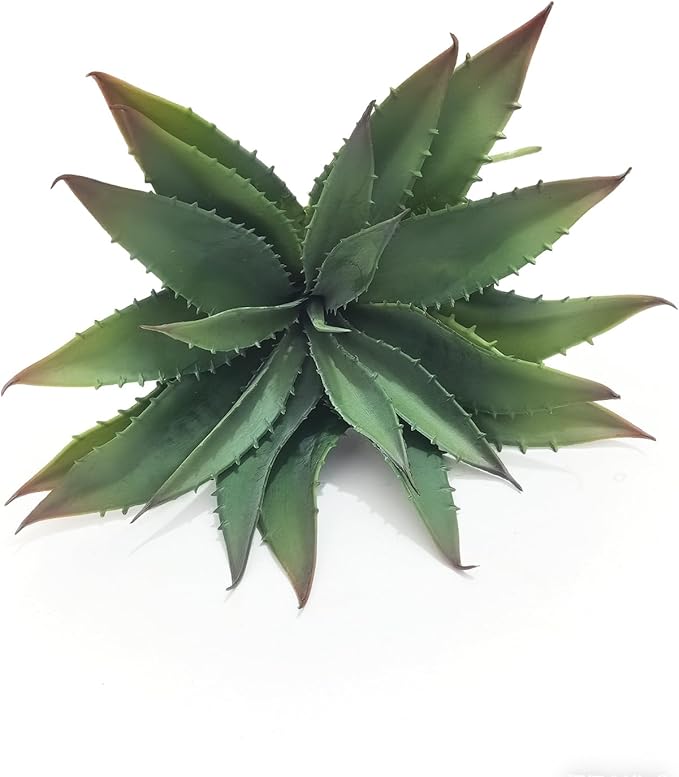 Artificial Aloe Vera Plant, 11Inch Realistic Large Fake Succulents for Indoor Outdoor Home Decor, Green