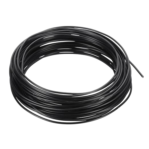 PATIKIL 1.5mm Bonsai Training Wire, 1 Roll Floral Wire Stems Anodized Aluminum Tree Wire 32.8 Feet Total for Gardening Branch Fixing, Black