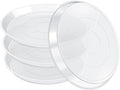 FUIJOL 4 Pack Clear Plant Saucer 20 Inch, Durable Plant Drip Trays Saucers for Pots, No Holes Water Catcher Trays for Indoor Outdoor Planter, Sturdy Base Plate(20", Clear)