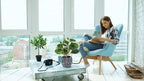 AlphaAcc Artificial Plants Real Looking and Touching Fake Plant Evergreen Plastic Fiddle Leaf Fig Plant with Rustic Black Cement Planter for Housewarming Office Desk Decor