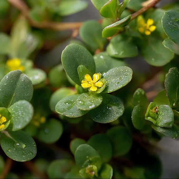 500+ Golden Purslane Seeds Portulaca Sativa Leafy Vegetables Garden Plant