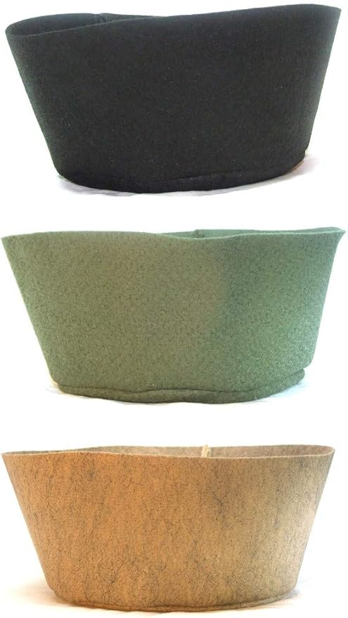 SMART POT NoCoco Liner Fabric Hanging Basket Liner 3 Pack (16 inch, Forest Green)