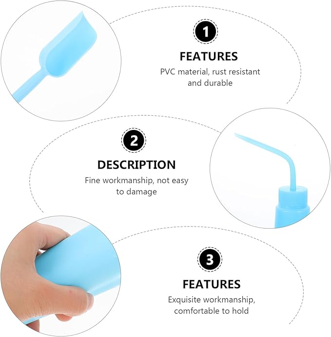 BESPORTBLE Succulent Planting Tools Set Crystal Blue Handles, 5pcs Gardening and Bonsai Planting Accessories for Indoor and Outdoor Garden Care