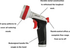 Gilmour Pro Heavy Duty Garden Hose Nozzle with 5 Adjustable Spray Patterns, Water Hose Nozzle for Watering Garden or Lawn, Silver