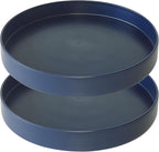 Plant Saucer 6 inch Drip Tray for Ceramic Plastic Pots, 2 Pack Plant Saucers for Indoors, Plastic Planter Flower Pot Saucers for Potted Plants, Planter Water Trays for pots Base (6", Blue)