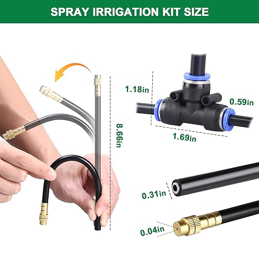 Drip Irrigation System, 2026-Upgrade 200Ft 1/4" Garden Watering System with 40 Pcs 360° Adjustable Copper Nozzles, DIY Kit for Garden, Lawn, Greenhouse, Raised Beds & Outdoor Plants