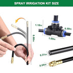 Drip Irrigation System, 2026-Upgrade 20Ft 1/4" Garden Watering System with 5 Pcs 360° Adjustable Copper Nozzles, DIY Kit for Garden, Lawn, Greenhouse, Raised Beds & Outdoor Plants