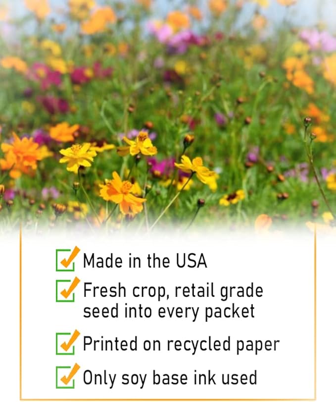 Pack of 20 Pre-Filled "Thank You" Plant Seed Packets Beautiful Flower Vase Party Favors for Guests, bridal shower favors, Parties, Wedding favors, Wildflower Seeds Mix Plant for Year -Round