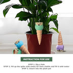 4 Pack Terracotta Watering Spikes, Vacation Self-Watering Planters Devices - Continuous Moisture with Slow Release Watering System - Perfect for Indoor Outdoor Plants (Owl Shape)
