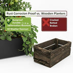 QINPTWUT Geometric Edition Privacy Screen Planter Box with Trellis, Metal Raised Garden Bed for Climbing Plants, 27 Gallon Outdoor Divider for Patio Balcony Backyard, Easy Assembly