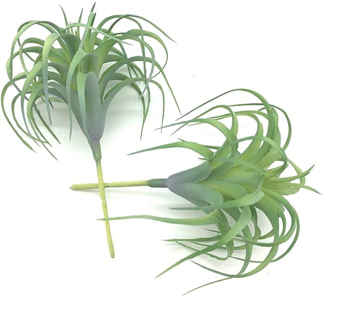 2 PCS Artificial Succulents Plants Real Touch Lifelike Succulants Plants Faux Greenery Plants Garden DIY Home Office Decoration Ornament (Air Plant)