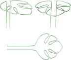 M METERXITY 3-Pack Monstera Plant Support, 11x5.9 Inch Reusable Sturdy Alloy Plant Support Stakes Unique Design for Potted Plants Flowers/Vegetables/Indoor Outdoor Climbing Plants [Green]