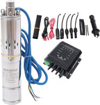 Deep Well Submersible Pump with Controller DC 36V 400W Garden Agricultural Irrigation Submersible Well Solar Water Pump Kit, 262ft High Lift 7 GPM High Flow