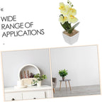 Faux Orchid Flowers for Home Real Touch Artificial Orchid Plants in Pot Low Maintenance Centerpiece for Office and Living Room Elegant Table Arrangement