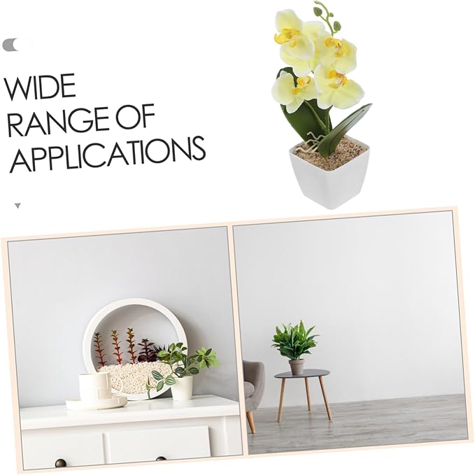 Faux Orchid Flowers for Home Real Touch Artificial Orchid Plants in Pot Low Maintenance Centerpiece for Office and Living Room Elegant Table Arrangement