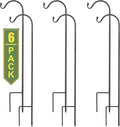 Sorbus Shepherds Hooks for Outdoor - Set of 6 Extendable Garden Planter Stakes for Bird Feeders, Outdoor Décor, Plants, Lights, Lanterns, Flower Baskets, and More! Heavy Duty - Up to 6.5 Lbs. (6 Pack)