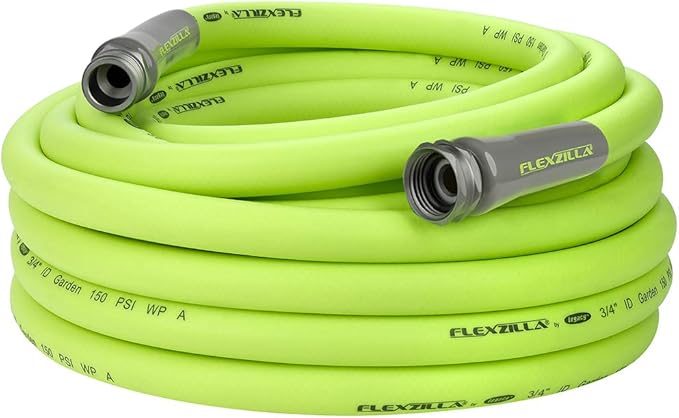 Flexzilla Garden Hose 3/4 in. x 50 ft., Lightweight All-Weather Water Hose, Durable and Flexible, Leak-Free Connections