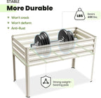 KING BIRD Raised Garden Bed with Cover & Netting Galvanized Elevated Large Planter Box with Legs for Backyard, Patio, Balcony, 400lb Capacity, Beige, 48×24×56 in