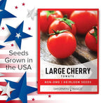 Gardeners Basics, Large Cherry Tomato Seeds for Planting Heirloom Non-GMO Red Cherry Tomato Plant Seeds for Home Garden Vegetables Makes a Great Gift for Gardening