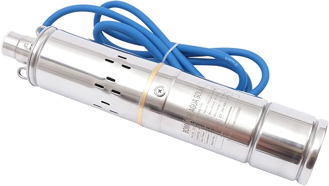 Deep Well Submersible Pump with Controller DC 36V 400W Garden Agricultural Irrigation Submersible Well Solar Water Pump Kit, 262ft High Lift 7 GPM High Flow