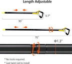 DonSail Hoe Garden Tool - Scuffle Garden Hoes for Weeding Gardening Long Handle Heavy Duty - Adjustable Weeding Loop Stirrup Hoe 30-70 Inch Black