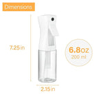 2 Pack Continuous Spray Bottles - Ultra Fine Mist Sprayer | Water Spray Bottle For Hair Mister Spray Bottle | Hair Spray Bottles For Hairstyling, Cleaning, Salons - 2pk 6.8 OZ / 200 ML