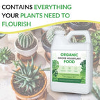 Organic Indoor Houseplant Food - Use on All Live Indoor Plants, Orchids, and Succulents | Concentrated Liquid Fertilizer Alternative (32oz, Mixes to 32 Gallons)