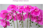 Artificial Flower in Pot Artificial Flower with Vase Orchid Fake Phalaenopsis Faux Plants for Home Layout Decor Living Room Office Decoration 43cm Artificial Plant Flower Arrangement ( Color : White )