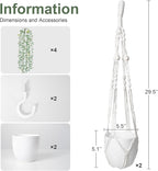 DREAMLOOM 2 Packs Fake Hanging Plants with Pots, Artificial Eucalyptus Hanging Plants with Macrame Hanger for Indoor Decor, Fake Hanging Vines Faux Greenery for Home Kitchen Office