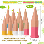 Jovitec Plant Watering Stakes Self Watering Spikes Terracotta Automatic Plant Waterers Devices for Indoor Outdoor Home and Office Plants(Multi Color,6 Pieces)