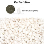 Landscaping Pebbles,River Rocks,Decorative Ornamental Pebbles,Garden Landscaping Stones,Gravel Filler for Home Decoration Flower Bed Fish Tank Plants Vases Succulents (1, White, 10 Pounds)