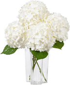 DuHouse 4Pcs Large Hydrangea Artificial Flowers,20 inch Latex Real Touch Hydrangeas Lifelike Hydrangea Flower for Home Wedding Bouquets Centerpieces Party Living Room Decoration(White)