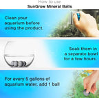 SunGrow Calcium-Rich Energy Balls, Fish Breeding Tank Cleaning Aid, Calcium Ball for Betta, Aquarium Tank Decor, Fish Activity Booster, Energy Source for Fish, Tank Accessories, 30 Pcs