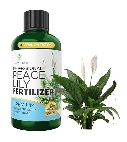Professional Peace Lily Fertilizer Liquid 3-1-2 Concentrate 8 oz, Premium Peace Lily Plant Food, Liquid Fertilizer for Peace Lily Indoor Plants and Flowers Made in USA