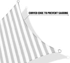 SUNNY GUARD Sun Shade Sail 12'x12' Rectangle Grey-White UV Block Sunshade for Backyard Yard Deck Patio Garden Outdoor Activities and Facility(We Make Custom Size)