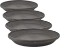 PSW AP35DC Saucer Drip, Durable Water Tray for Indoor and Outdoor Flower Plant Pots and Planters, 14-Inch, Dark Charcoal (Pack of 4)
