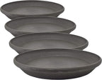PSW AP35DC Saucer Drip, Durable Water Tray for Indoor and Outdoor Flower Plant Pots and Planters, 14-Inch, Dark Charcoal (Pack of 4)