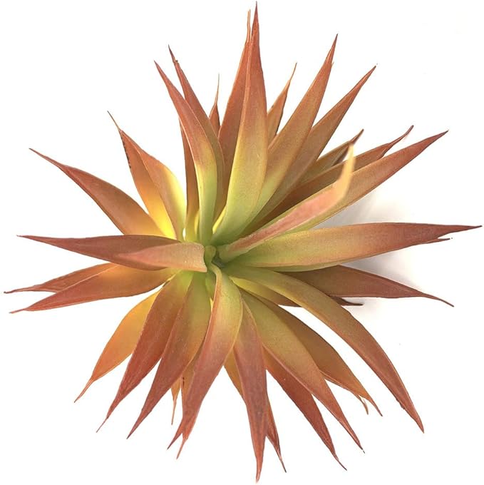 2 PCS Artificial Succulents Plants Real Touch Lifelike Succulants Plants Faux Greenery Plants Garden DIY Home Office Decoration Ornament (Red Agave)