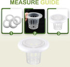 4 PCS Floating Aquarium Plant Holder, Plastic Fish Tank Basket with Foam Rings, Aquatic Pot for Fish Tank Aquaponic Plant Cultivation and Aquascape Decorations