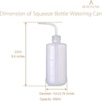 BEADNOVA Irrigation Bottle 500ml 17oz Indoor Plant Watering Can Water Squirt Bottle Plastic Rinse Bottle for Eyelash Extensions Eye Wash Tattoo Lab (1pc)