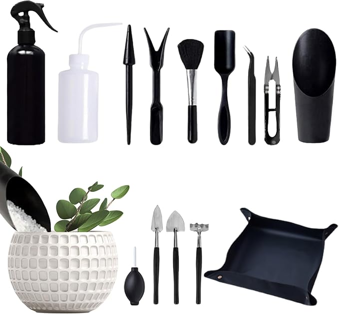 Succulent Tools Set,Plant repotting kit,repotting kit,Succulent Tools,Indoor Plant Tools,Succulent Tool kit,houseplant Tools,Plant Care kit,Indoor Plant Care kit, (Set of 13 a)