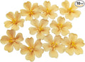 10 PCS 3D Flower Ceramic Tiles,1.6" Handmade Procelain Ceramic Flowers for Artwork,Fish Tank,Vases,Living Room, Dining Table,Office, Home Floral Decor (Single-Flowered Orange)