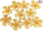 10 PCS 3D Flower Ceramic Tiles,1.6" Handmade Procelain Ceramic Flowers for Artwork,Fish Tank,Vases,Living Room, Dining Table,Office, Home Floral Decor (Single-Flowered Orange)