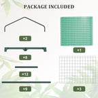 Greenhouse for Indoor Outdoor, Small Plastic Plant Green House 3-Tier Rack Stand Portable Greenhouses with Durable PE Cover for Seedling